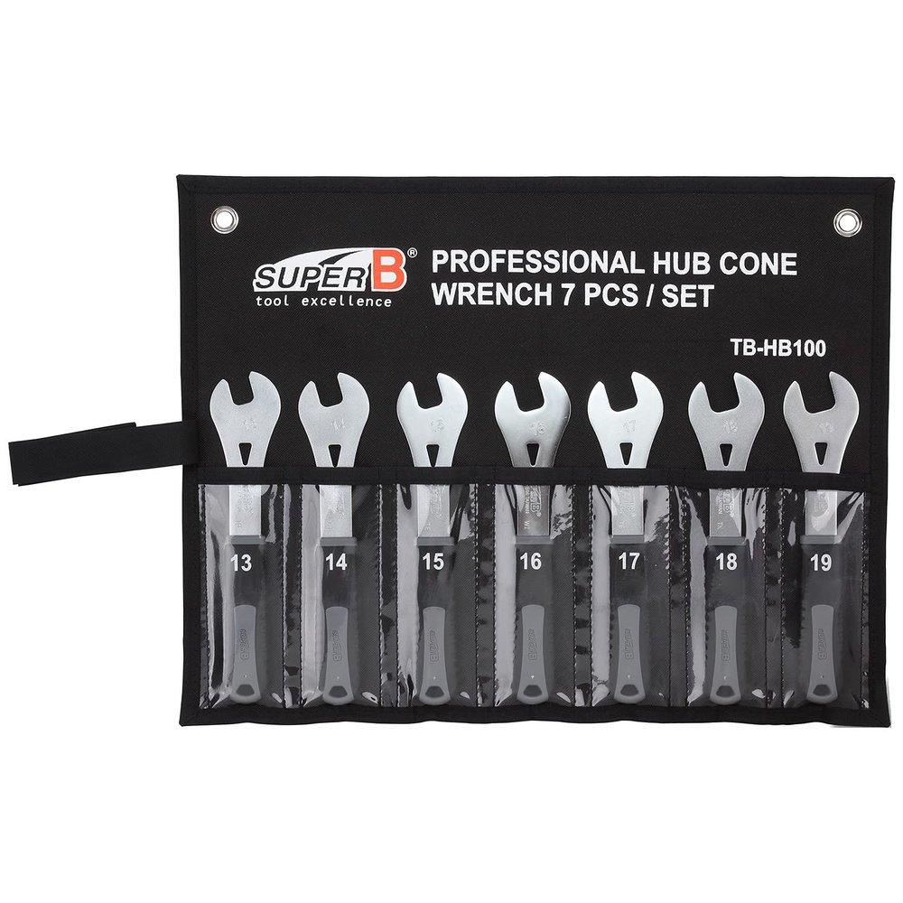 SuperB Unisex Adult's Tb-hb 100 Cone Wrench Set, Silver, 13, 14, 15, 16, 17, 18, 19 mm