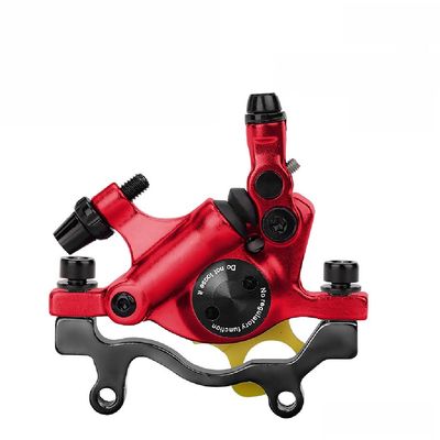 LYYCX Mountain Bike Disc Brake Caliper, Mechanical Aluminum Alloy Brake Caliper,Hydraulic Disc Brake Caliper Front and Rear Assembly Line Pull,Suitable for Electric Road Folding (Color : Red, Size :
