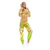 Rave Clothes Shiny Metallic Crop Top Hoodies for Women Streetwear Wet Look Pullover Holographic Sweatshirts Pants Club Wear Hip Hop Sweatpants Hooded Disco Dance Clubwear Rave Outfits Gold Large view 2