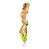 Rave Clothes Shiny Metallic Crop Top Hoodies for Women Streetwear Wet Look Pullover Holographic Sweatshirts Pants Club Wear Hip Hop Sweatpants Hooded Disco Dance Clubwear Rave Outfits Gold Large view 3