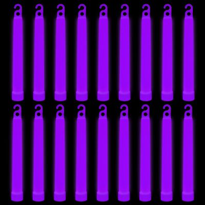 WedDecor 25pcs Neon Purple Glow Sticks, 6 inches, 10-12 Hrs Glow, Safe & Waterproof, Party Supplies for Kids & Teens
