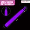 WedDecor 25pcs Neon Purple Glow Sticks, 6 inches, 10-12 Hrs Glow, Safe & Waterproof, Party Supplies for Kids & Teens view 2