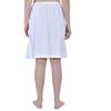 Aimly Women's Cotton Knee Length Underdress Side Slit Everyday Layers Half Slip Skirt White 2 Pieces view 3