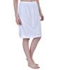 Aimly Women's Cotton Knee Length Underdress Side Slit Everyday Layers Half Slip Skirt White 2 Pieces view 4
