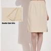 Aimly Women's Cotton Knee Length Underdress Side Slit Everyday Layers Half Slip Skirt Beige 2 Pieces view 3