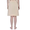 Aimly Women's Cotton Knee Length Underdress Side Slit Everyday Layers Half Slip Skirt Beige 2 Pieces view 3