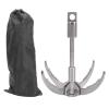 Dilwe Foldable Grappling Hook, 4 Claws, 500KG, SUS304 Stainless Steel, Grappling Hook Climbing Foldable Outdoor Survival Tool view 1