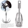 Dilwe Foldable Grappling Hook, 4 Claws, 500KG, SUS304 Stainless Steel, Grappling Hook Climbing Foldable Outdoor Survival Tool view 4