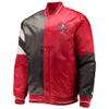STARTER Men's Red/Black Tampa Bay Buccaneers Leader Varsity Satin Full-Snap Jacket view 2