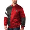STARTER Men's Red/Black Tampa Bay Buccaneers Leader Varsity Satin Full-Snap Jacket view 4