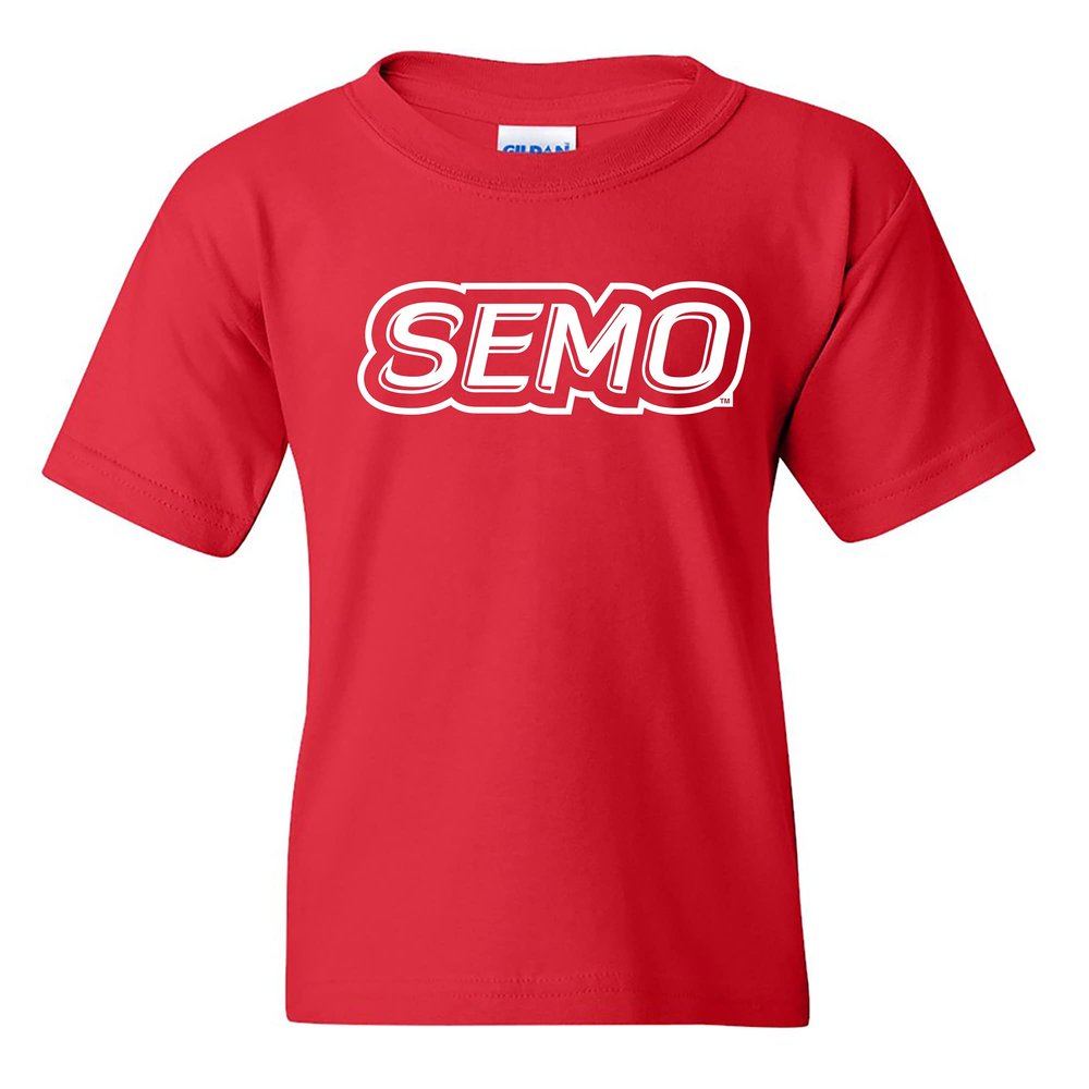 YS01 - Southeast Missouri State Redhawks Basic Block Youth T Shirt - X-Large - Red