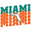 UGP Campus Apparel Miami Retro Repeat - Hometown Pride Youth T Shirt - Large - White view 2