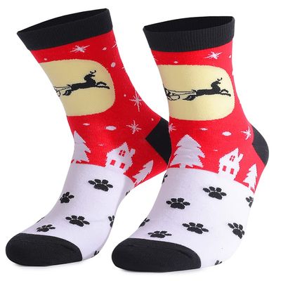 Ainuno Mens Christmas Socks Size 10-13 Funny Christmas Socks for Men Cotton Crew Socks Red Crazy Ugly Xmas Quarter Socks Fun Dress Socks Cute Christmas Accessories Calcetines De Navidad Mini Length
