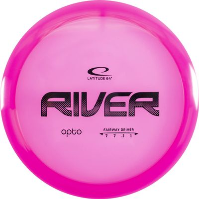 Latitude 64 Opto River Disc Golf Fairway Driver | Easy to Throw Fairway Driver Disc Golf for Beginners | Durable Premium Plastic | High Glide w/Straight Flight & Great Control | 170g+ (Pink)