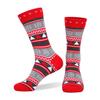 Ainuno Christmas Crew Socks for Men Size 10 11 12 13 14 15 Ugly Xmas 3/4 Crew Socks Cotton Quarter Socks for Man Dress UP Christmas Costume Accessories Striped Socks Mid Cut Cozy Soft Winter Socks view 1