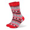 Ainuno Christmas Crew Socks for Men Size 10 11 12 13 14 15 Ugly Xmas 3/4 Crew Socks Cotton Quarter Socks for Man Dress UP Christmas Costume Accessories Striped Socks Mid Cut Cozy Soft Winter Socks view 2