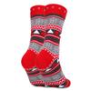 Ainuno Christmas Crew Socks for Men Size 10 11 12 13 14 15 Ugly Xmas 3/4 Crew Socks Cotton Quarter Socks for Man Dress UP Christmas Costume Accessories Striped Socks Mid Cut Cozy Soft Winter Socks view 3