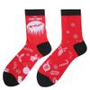 Ainuno Christmas Socks for Men Size 10-13 9-11 12-13 Funny Xmas Youth Man Short Crew Cotton Red Quarter Christmas Dress Up Accessories Printed Pattern Mini Mid Cut Soft Thick view 4
