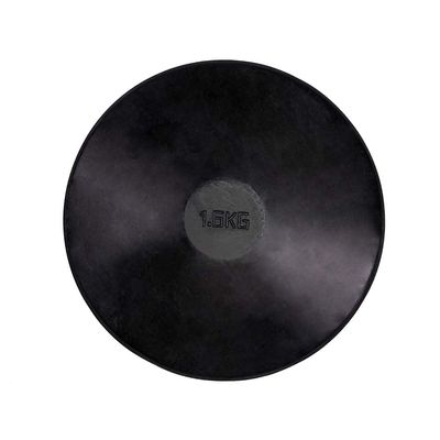 Cannon Sports Black Rubber Discus - Rubber Practice Discus for All Skill Levels - Center-Weighted for Developing Technique & Balance - Perfect for Indoor & Outdoor Training (1.6kg, Black)