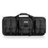 Savior Equipment American Classic Tactical Double Short Gun Case Pistol Bag, Spacious Front Pockets, Padded Shoulder Strap Included, 28 Inch Obsidian Black view 1