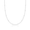 PAVOI 14K White Gold Plated Bead Chain Necklace | Ball Station Chain Necklaces For Women view 1