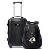 Denco Los Angeles Rams 2-Piece Luggage Set, Includes 21-inch Two-Tone Hardcase Spinner and 19" Laptop Backpack view 1