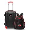 Denco Carolina Hurricanes 2-Piece Luggage Set, Includes 21-inch Two-Tone Hardcase Spinner and 19" Laptop Backpack view 1