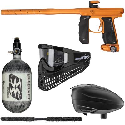 Action Village Empire Mini GS TP Ultimate Paintball Gun Package Kit (Dust Orange/Dust Orange, Tank Size: 68/4500)
