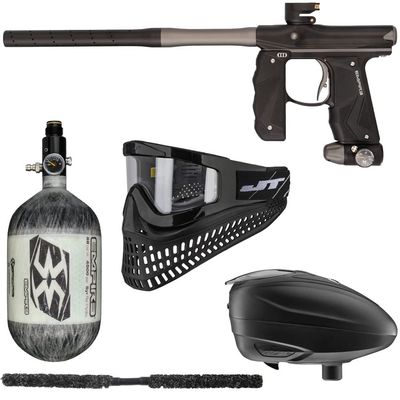 Action Village Empire Mini GS TP Ultimate Paintball Gun Package Kit (Dust Black/Dust Grey, Tank Size: 68/4500)
