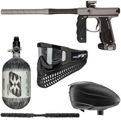 Action Village Empire Mini GS TP Ultimate Paintball Gun Package Kit (Dust Dark Grey/Dust Black, Tank Size: 68/4500)