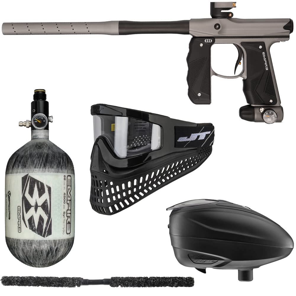 Action Village Empire Mini GS TP Ultimate Paintball Gun Package Kit (Dust Dark Grey/Dust Black, Tank Size: 68/4500)