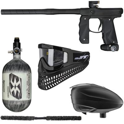 Action Village Empire Mini GS TP Ultimate Paintball Gun Package Kit (Dust Black/Dust Black, Tank Size: 68/4500)