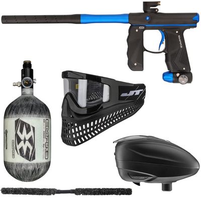 Action Village Empire Mini GS TP Ultimate Paintball Gun Package Kit (Dust Black/Dust Dark Blue, Tank Size: 68/4500)