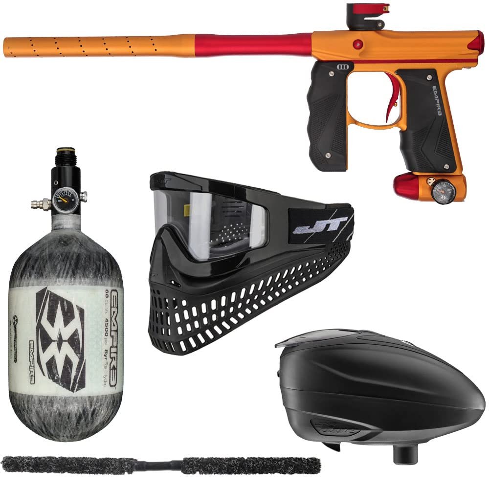 Action Village Empire Mini GS TP Ultimate Paintball Gun Package Kit (Dust Orange/Dust Red, Tank Size: 68/4500)