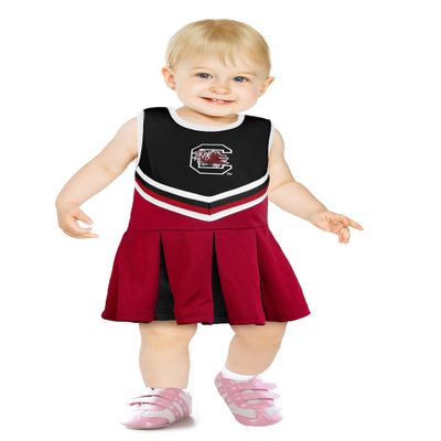 Little King NCAA Infant/Toddler Girls One Piece Team Cheer Jumper Dress-South Carolina-3T