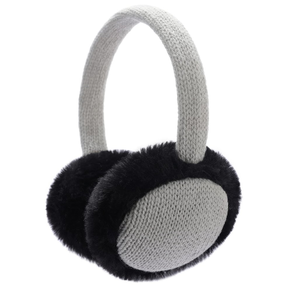 Brook + Bay Fuzzy Earmuffs for Kids - Furry Ear Muffs for Winter - Adjustable Faux Fur Cold Weather Earmuff - Orejeras para el Frio - Cute Knitted Unisex for Girls & Boys