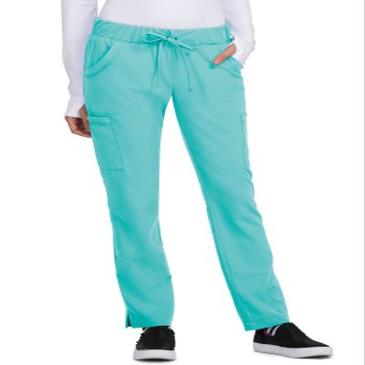 KOI Betsy Johnson Buttercup Women's 6-Pocket Slim Fit Scrub Pants Fresh Mint XX-Small