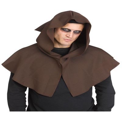 Fun World Hooded Capelet (Brown), One Size