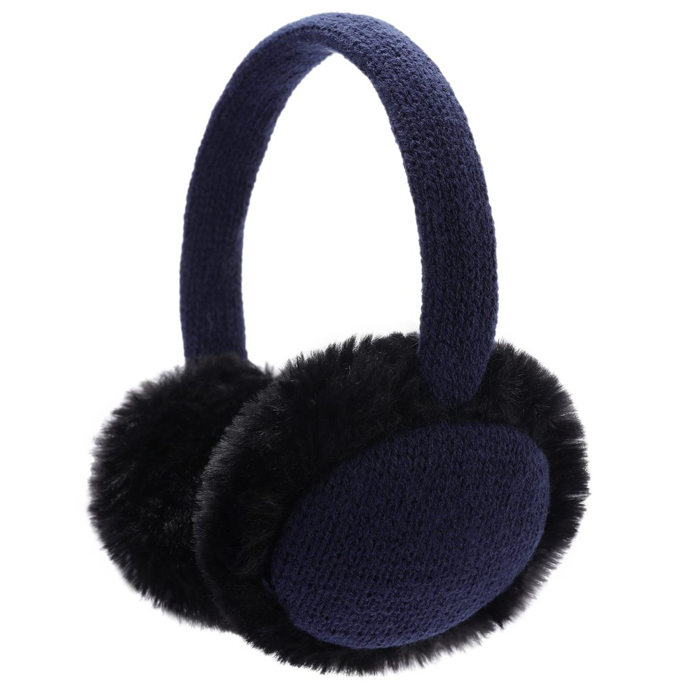 Brook + Bay Fuzzy Earmuffs for Kids - Furry Ear Muffs for Winter - Adjustable Faux Fur Cold Weather Earmuff - Orejeras para el Frio - Cute Knitted Unisex for Girls & Boys