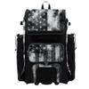 Boombah Catchers Superpack Hybrid Rolling Bat Bag - USA Old Glory Black Ops Black/Charcoal/White - Wheeled & Backpack Version