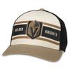AMERICAN NEEDLE Officially Licensed NHL Hockey Vegas Golden Knights Adjustable Snapback Baseball Hat, Sinclair Collection, Black/Ivory/Dark Khaki (21001A-VGK-BIDK) view 1