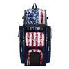 Boombah Superpack Bat Bag - Backpack Version (no wheels) - Holds 4 Bats - USA Salute Navy/Red/White