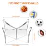 CANIPHA Acrylic Ball Stand Holder,Ball Display Stand for Football Basketball Soccer Ball Holder,Rugby Ball Volleyball Sports Ball Storage Rack,Trophy Autograph Memorabilia Display Cases(Clear,3 Pcs) view 4