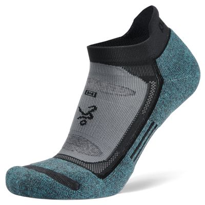 Balega Blister Resist Performance No Show Athletic Running Socks for Men and Women (1 Pair), Grey/Blue, X-Large