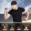 Acozycoo Mens Running Headband,5Pack,Mens Sweatband Sports Headband for Running,Cycling,Basketball,Yoga,Fitness Workout Stretchy Unisex Hairband (Black, red, Green, Dark Gray, Ocean Blue) view 2