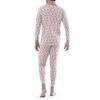 Fruit of the Loom Men's Recycled Waffle Thermal Underwear Set (Top and Bottom), Fair Isle White, X-Large view 2