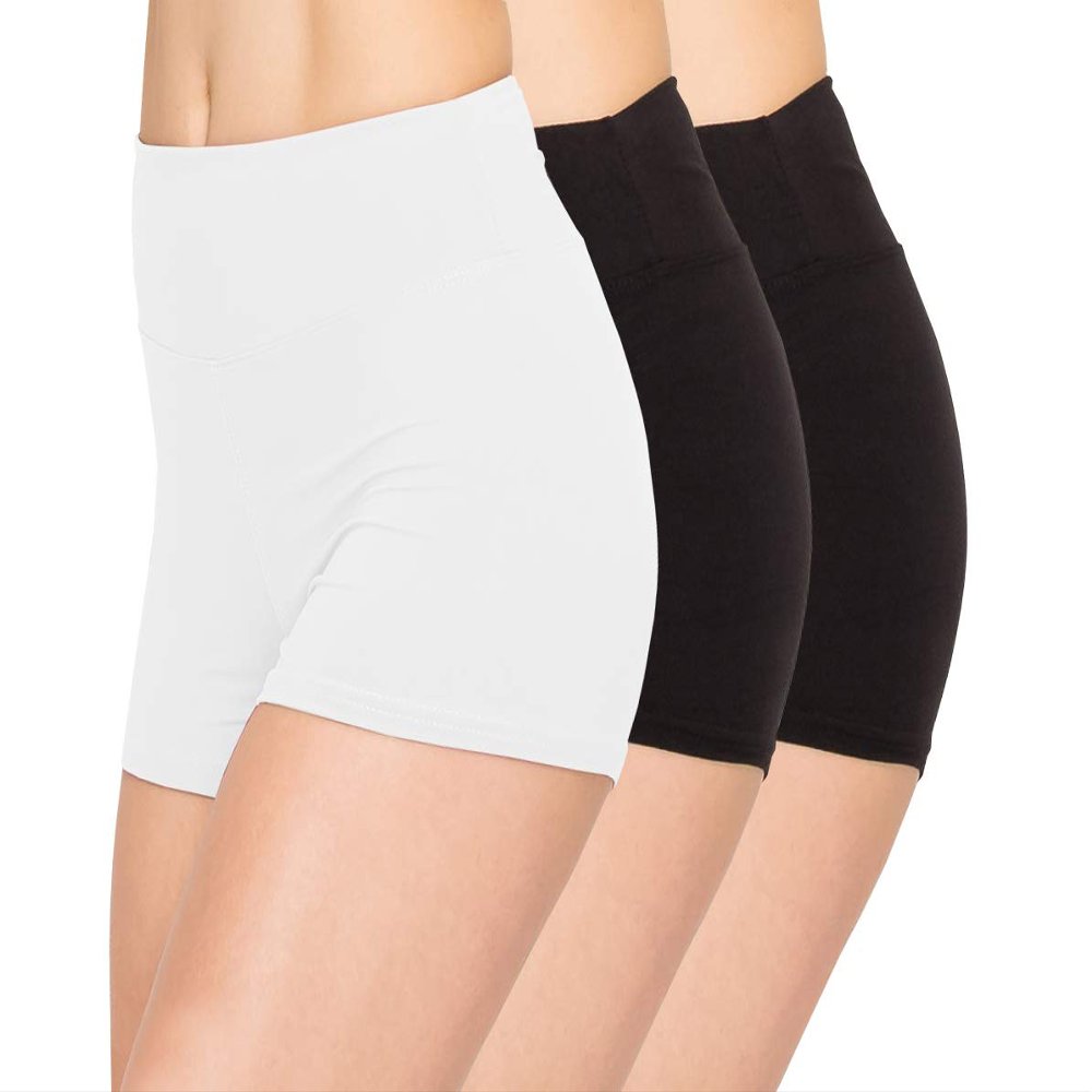 ALWAYS Women Boyshort Underwear Panties - Soft Stretch Boxer Brief Yoga Shorts 3 Pack White X Small
