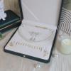 MY MIRONEY Big PU Leather Wedding Jewelry Sets Box Blackish Green Necklace Earring Ring Display Case Bracelet Storage Holder Jewelry Box Storage Organizer (7.48" x 7.48" x 1.57") view 4