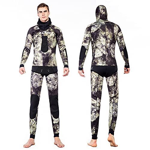 Men Wetsuit 5mm Neoprene Open Cell Diving Suit 2pcs-Set Spearfishing Scuba Wet Suit