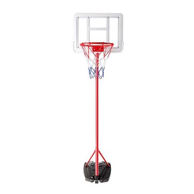 BBZY Height-Adjustable Basketball Hoop for Kids,Portable Backboard System Bracket,with 2 Basketballs,Fillable Base,Weatherproof
